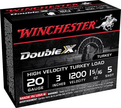 Winchester Supreme Double X Turkey .20 Gauge (3") 5 Shot Lead (10-Rounds) - STH2035