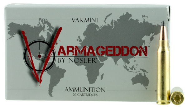 Nosler Bullets Varmageddon .223 Remington/5.56 NATO Flat Base Tip, 53 Grain (20 Rounds) - 65139