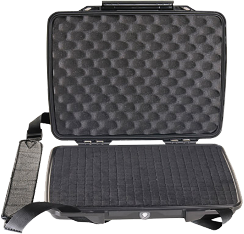 Pelican 1075 HardBack Case w/Removable Shoulder Strap ABS Polymer Black