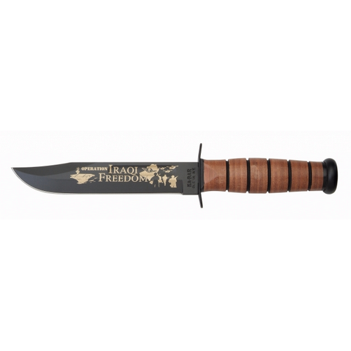 Ka-Bar Knives USMC Presentation Fixed Knife, 7" Clip-point Blade - 9131