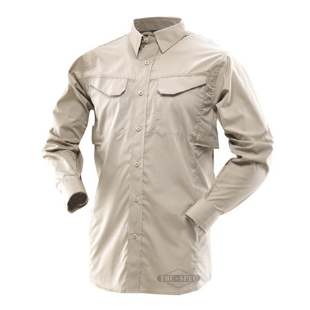 Tru Spec 24-7 Men's Long Sleeve Shirt in Khaki - X-Large