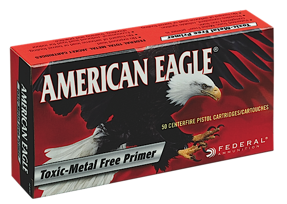 Federal Cartridge American Eagle .38 Super +P Jacketed Hollow Point, 115 Grain (50 Rounds) - AE38S3