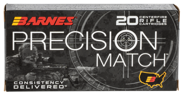 Barnes Bullets Precision Match .223 Remington/5.56 NATO Open Tip Match, 85 Grain (20 Rounds) - 30848