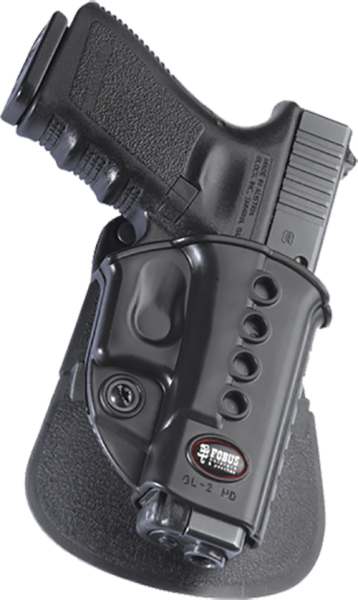 Fobus USA Roto Evolution Left-Hand Paddle Holster for Glock 17, 19, 22, 23, 34, 35 in Black - GL2E2RPL