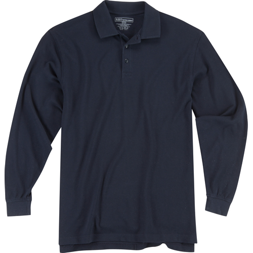 5.11 Tactical Utility Men's Long Sleeve Polo in Dark Navy - 2X-Large