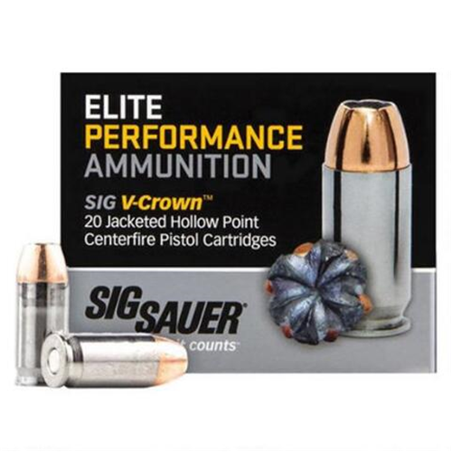 Sig Sauer V-Crown .40 S&W Jacketed Hollow Point, 165 Grain (20 Rounds) - E40SW1-50