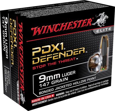 Winchester Elite 9mm Bonded PDX, 147 Grain (20 Rounds) - S9MMPDB1