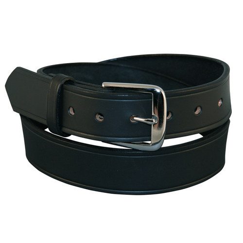 Boston Leather Off Duty Garrison Belt in Black Basket Weave - 36