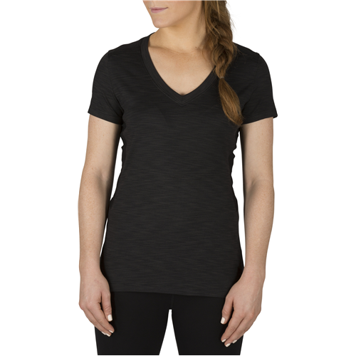 5.11 Tactical Zig Zag V-Neck Women's T-Shirt in Black - Small