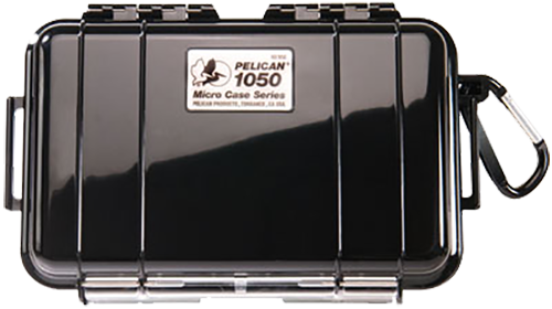 Pelican 1050 Micro Case 6x3x2" Watertight Clear Poly w/Black Rubber Liner