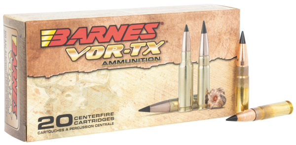 Barnes Bullets VOR-TX .300 AAC Blackout Tipped TSX Boat Tail, 120 Grain (20 Rounds) - 30827