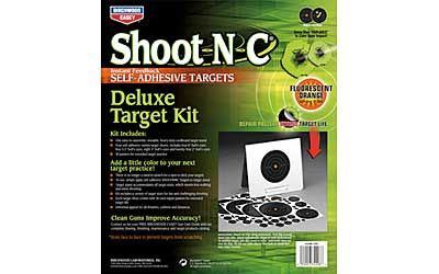 Birchwood Casey Shoot-n-c Target, Deluxe Variety Kit, 40-1" Pasters, 24-2", 8-3", 4-6", 4-8" Bullseye Targets, Withtarget Stand 34208
