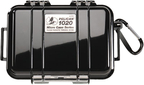 Pelican 1020 Micro Case 5x3x1" Watertight Clear Poly w/Black Rubber Liner
