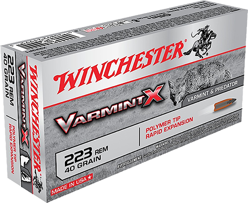Winchester Super-X .223 Remington/5.56 NATO Varmint, 40 Grain (20 Rounds) - X223P1