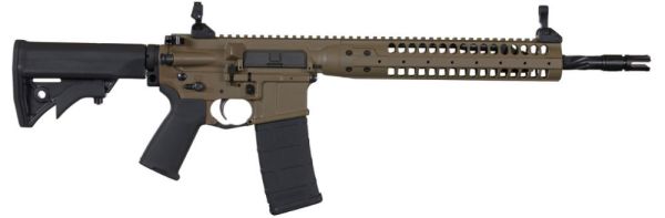 LWRC IC-SPR .223 Remington/5.56 NATO 30-Round 14.7" Semi-Automatic Rifle in Patriot Brown - ICR5PBC14PSPR