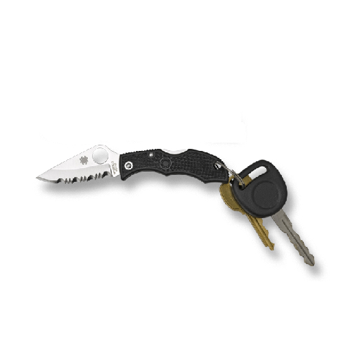 Spyderco Ladybug 3 Manual Folding Knife, 1.94" Clip-point Blade (Black Handle) - LBKS3