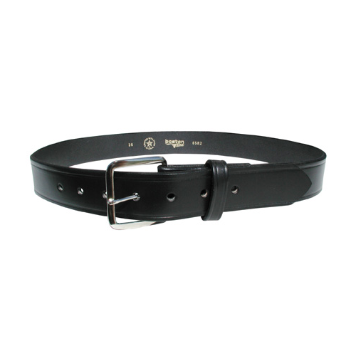 Boston Leather Off Duty Garrison Belt in Black Plain - 40