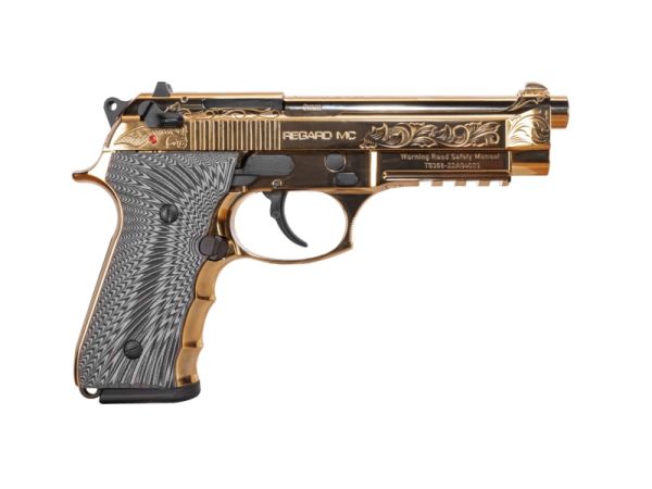 EAA Regard MC Deluxe 9mm 18+1 4.90" Pistol in Gold Plated - 390088