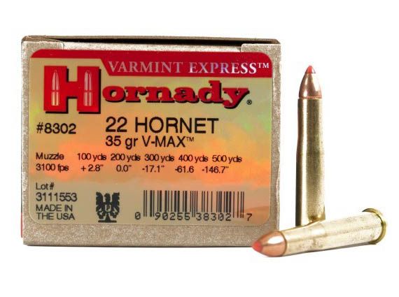 Hornady Varmint Express .22 Hornet V-Max, 35 Grain (25 Rounds) - 8302