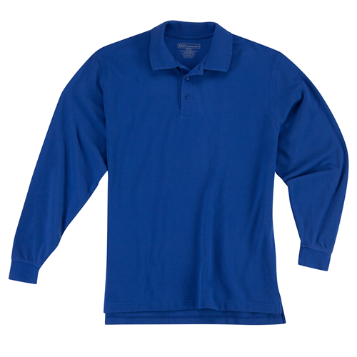 5.11 Tactical Professional Men's Long Sleeve Polo in Academy Blue - Large