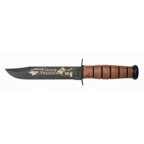 Ka-Bar Knives USMC Presentation Fixed Knife, 7" Clip-point Blade - 9127