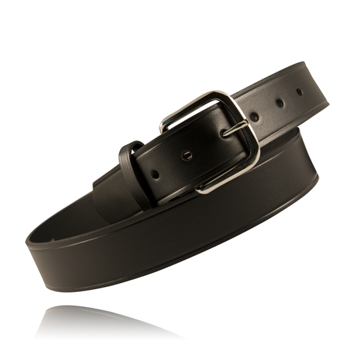 Boston Leather Off-Duty Belt in Black Plain - 38