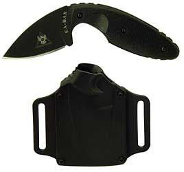 Ka-Bar Knives TDI Law Enforcement Fixed Knife, 2.3125" Drop-point Aus 8A/Black Plain Blade (Black Zytel Handle) - 1480