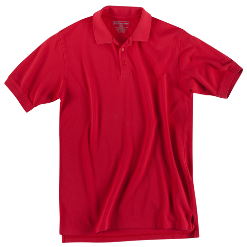 5.11 Tactical Utility Men's Short Sleeve Polo in Range Red - Medium