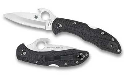 Spyderco Delica4 Manual Folding Knife, 2.9" Clip-point Vg10/Satin Plain Blade (Grey FRN Handle) - C11PGYW