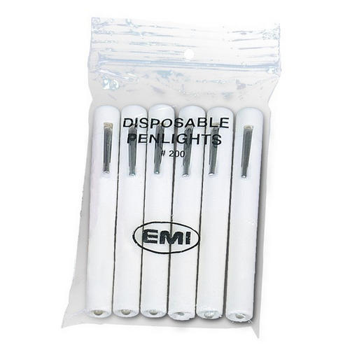 Disposable Penlights 6Pk White