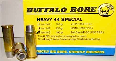 Buffalo Bore Ammunition .44 Special Soft Cast Hollow Point, 190 Grain (20 Rounds) - 14C/20