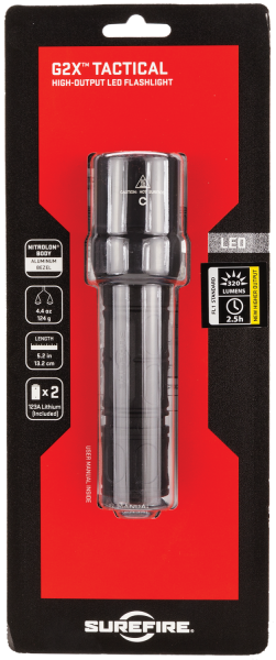 Surefire G2X Flashlight in Black (5.2") - G2XCBK