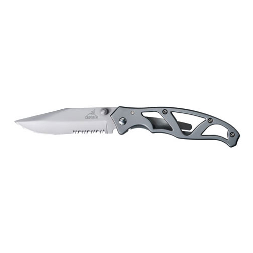 Gerber Paraframe I Manual Folding Knife, 3.01" Clip-point Stainless Serrated Blade - 22-48443