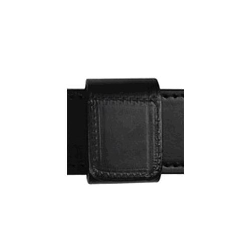 Boston Leather Double Wide Belt Keeper in Black Plain - 5497-1