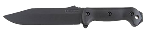 Ka-Bar Knives Becker Fixed Knife, 7" Clip-point 1095 Cro-Van Black Plain Blade (Fiberglass Reinforced Nylon Black Handle) - BK7