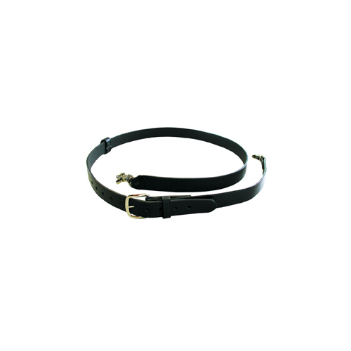 Boston Leather Fireman's Radio Strap in Black Plain - 6543-1