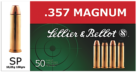 Magtech Ammunition .357 Remington Magnum Soft Point, 158 Grain (50 Rounds) - SB357B