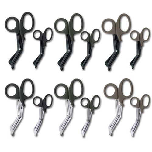 TAC MED EMS Shears Handle Color: Black Option: 5 Â½  All Black Blades