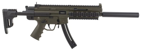GSG GSG219GERGGSG1622G GSG-16 22 LR 16.25" 22+1 Green Black Collapsible w/Storage Compartment Stock