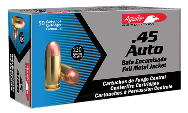 Aguila .45 ACP Full Metal Jacket, 230 Grain (50 Rounds) - 1E452110