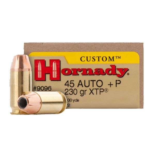 Hornady Custom .45 ACP Hornady XTP JHP, 230 Grain (20 Rounds) - 9096