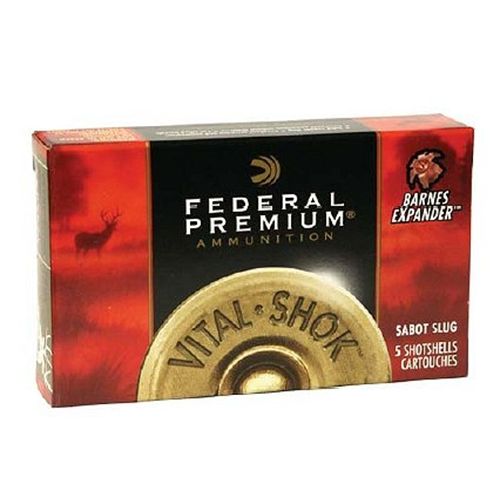Federal Cartridge Vital-Shok Medium Game .20 Gauge (2.75") Slug (Rifled) Lead (5-Rounds) - PB203RS