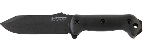 Ka-Bar Knives Becker Fixed Knife, 5.5" Drop-point 1093 Cro-Van Plain Blade (Nylon Black Handle) - BK10