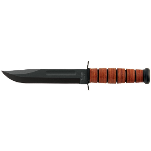 Ka-Bar Knives ARMY Fixed Knife, 7" Clip-point Plain Blade - 1220