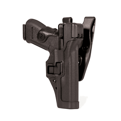 Blackhawk Level 3 Serpa Right-Hand Belt Holster for Sig Sauer P220 in Matte Black (4.4") - 44H106BK-R