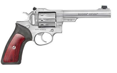 Ruger GP100 .22 Long Rifle 10-Shot 5.5" Revolver in Stainless Steel - 1757
