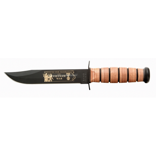 Ka-Bar Knives ARMY Vietnam Fixed Knife, 7" Clip-point Blade - 9139