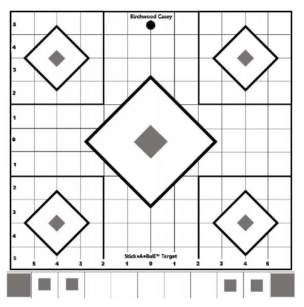 Birchwood Casey 33922 Stick-A-Bull Self-Adhesive Sight-in 5 Pack