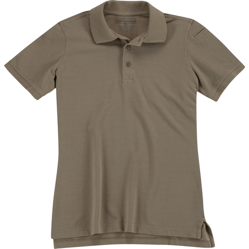5.11 Tactical Utility Women's Short Sleeve Polo in Silver Tan - Large