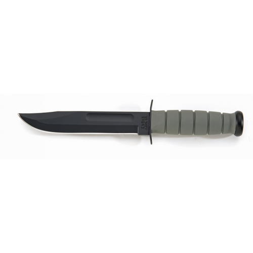 Ka-Bar Knives Fighting/Utility Fixed Knife, 7" Clip-point Plain Blade (Foliage Handle) - 5011